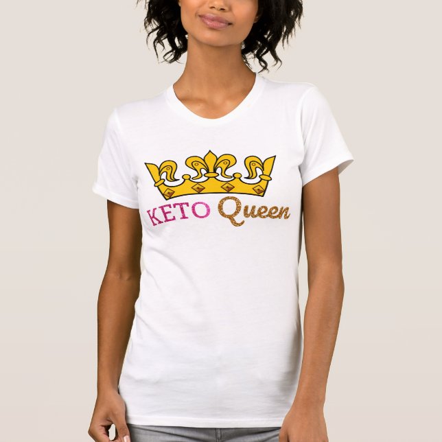 Camiseta Coroa engraçada da rainha do Keto (Frente)