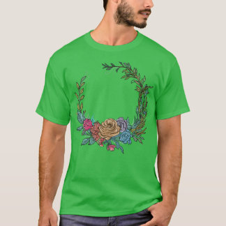 Camiseta Coroa floral de casamento I Ramalhete de noiva est