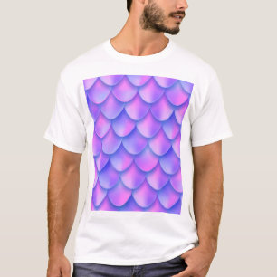 Camiseta Coroa holográfica de sereia, textura vibrante de f