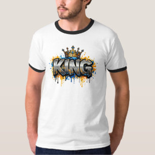 Camiseta Coroa KING Graffiti – Tipografia Real de Arte de R
