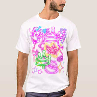Camiseta Coroa neonária e coração