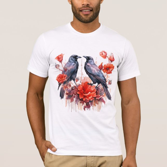 Camiseta Coroa Pássaro Flor do Lover (Frente)