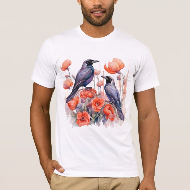Camiseta Coroa Pássaro Flor do Lover (Frente)