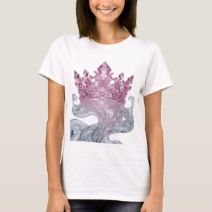 Camiseta Coroa Princesa Prata Design Personalizado Nítido