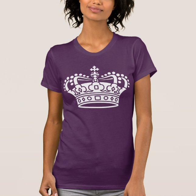 Camiseta Coroa Real - Branco a Escuro (Frente)