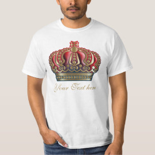 Camiseta Coroa Real - Dourado Vermelho Azul