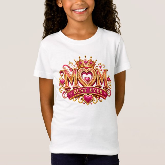 Camiseta Coroa Real 'Melhor Mãe de Todos os Tempos' (Frente)