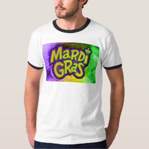 Camiseta Coroa tema Mardi Gras festivo SlipperyJoe's reinf