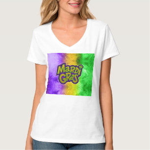 Camiseta Coroa tema Mardi Gras festivo SlipperyJoe's reinf