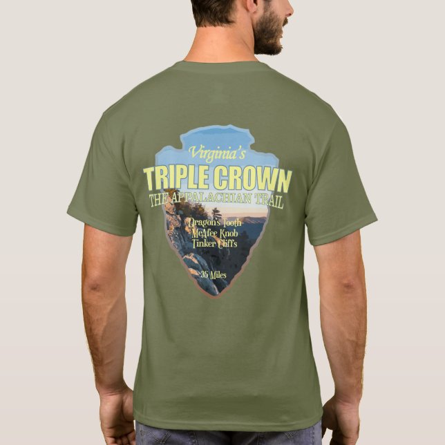 Camiseta Coroa tripla da Virgínia (seta) (Verso)
