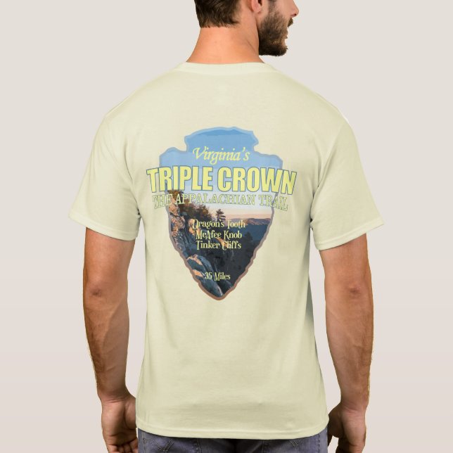 Camiseta Coroa tripla da Virgínia (seta) (Verso)