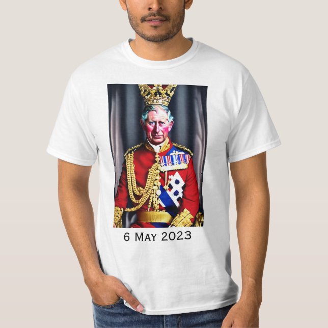 Camiseta coroação do Rei Carlos III T-Shirt (Frente)