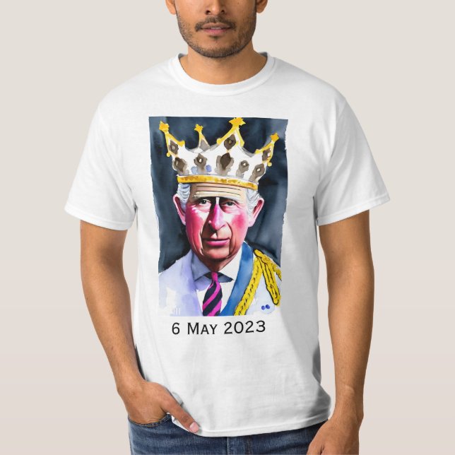 Camiseta coroação do Rei Carlos III T-Shirt (Frente)