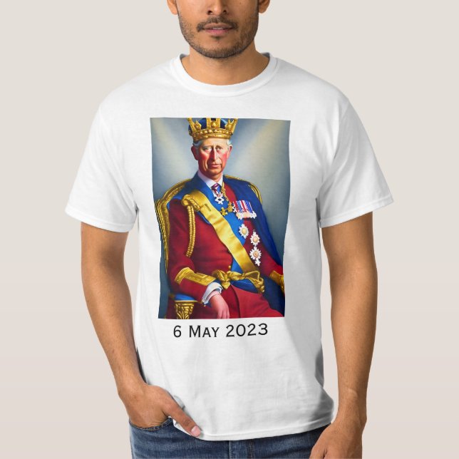 Camiseta coroação do Rei Carlos III T-Shirt (Frente)