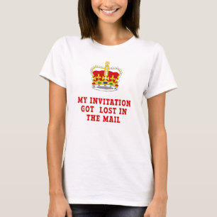 CAMISETA COROAÇÃO ENGRAÇADA DE CHARLES MEU CONVITE SE PERDE