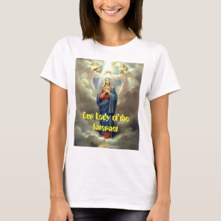 Camiseta coroar-rainha--céu, nossa senhora do Internet