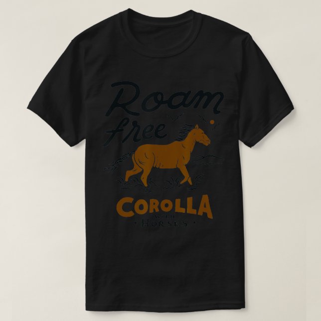 Camiseta Corolla Wils Horse Outer Banks Souvenirs OBX NC (Frente do Design)