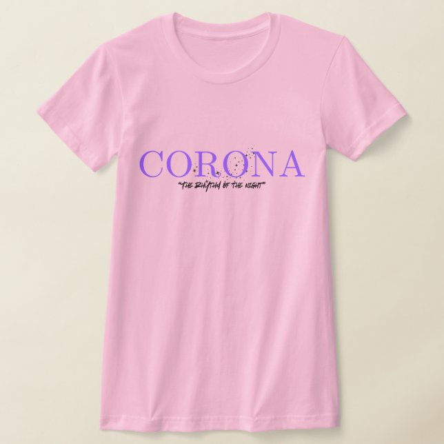 Camiseta Corona "O ritmo da noite" - Eurodance dos anos 90 (Postura )