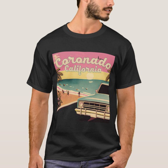 Camiseta Coronado Retro Beach Vacation Graphics Coronado Su (Frente)