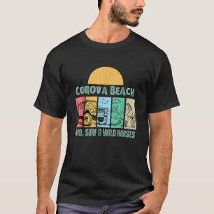 Camiseta Corova Beach 4WD Surf Cavalos Selvagens Bancos Ext