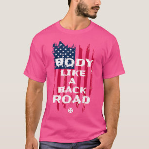 Camiseta Corpo Como Um Caminho De Trás Legal Bandeira Ameri