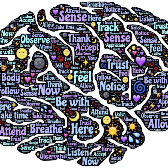 Camiseta Corpo de Meditação Arte de Palavras Inspiradora (Criador carregado)