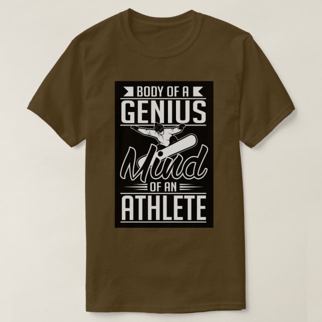 Camiseta Corpo de uma mente gênica de um atleta (Frente do Design)