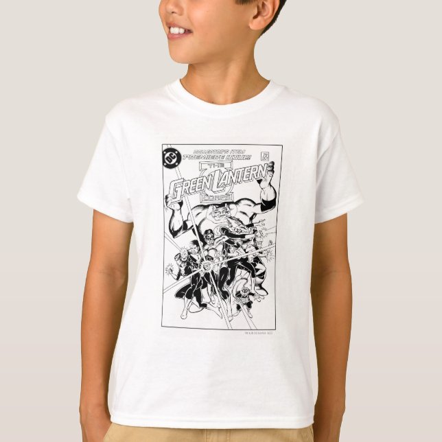 Camiseta Corpo dos Lanternas Verdes, Preto e Branco (Frente)
