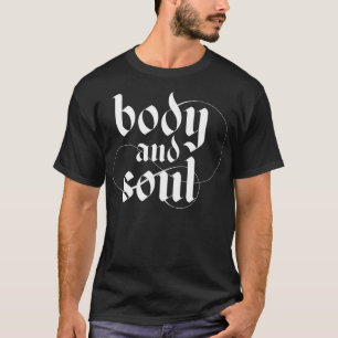 Camiseta corpo e alma caligráfica