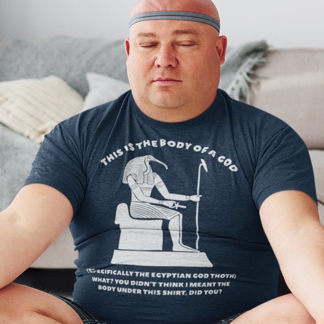 Camiseta Corpo Engraçado de Deus Egípcio Dente (Criador carregado)