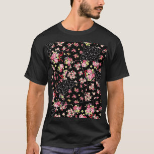 Camiseta Corpo Floral: Bonito Design sem costura.