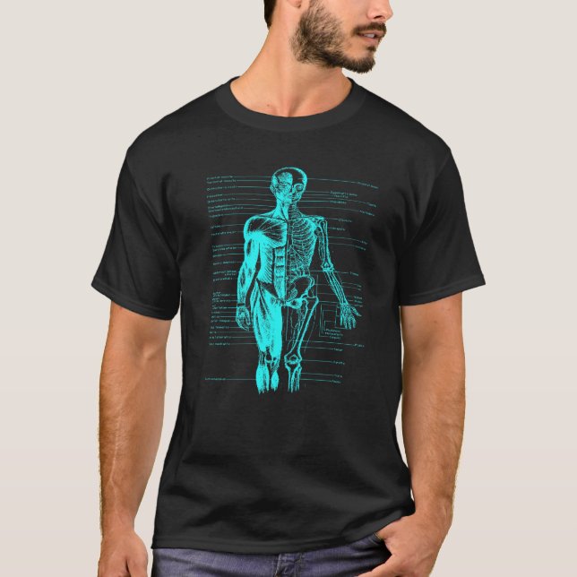 Camiseta Corpo Humano Anatomia Muscular Médica Enfermeira A (Frente)