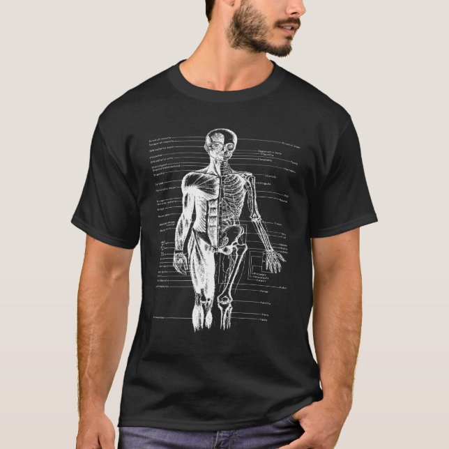 Camiseta Corpo Humano Anatomia Muscular Médico (Frente)