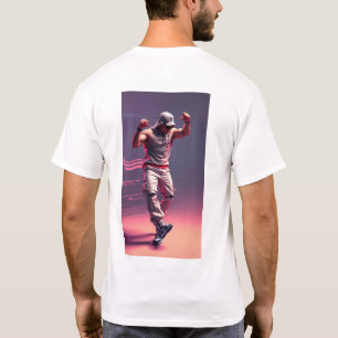 Camiseta corpo humano dançando em estilo hip hop