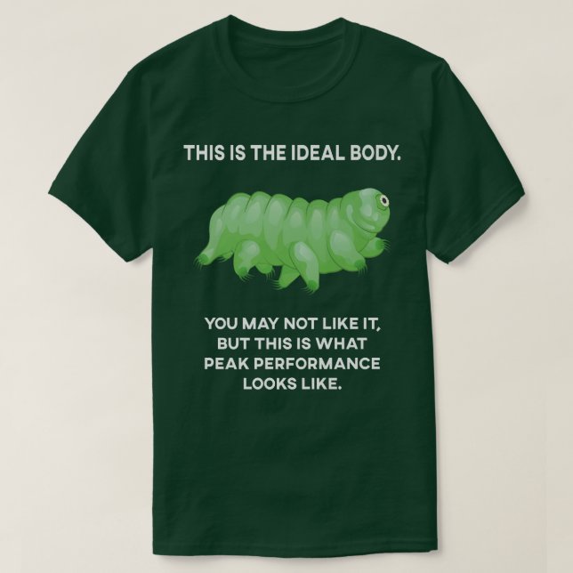 Camiseta Corpo Ideal Tardigrado Microbiologia Ciência Água  (Frente do Design)