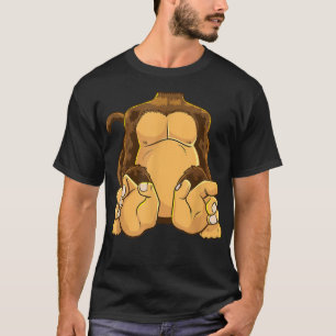 Camiseta Corpo Macaco Costume Sem Cabeça Chimpanzé Funny Ap