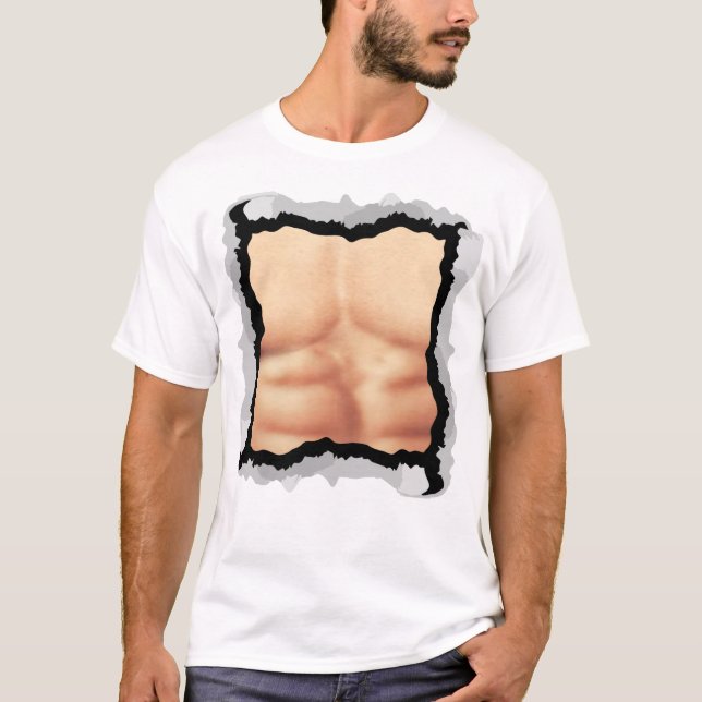 Camiseta Corpo Muscular Rasgado (Frente)