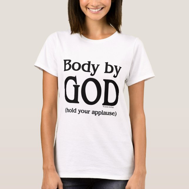 Camiseta Corpo pelo deus (guardare seu aplauso) (Frente)