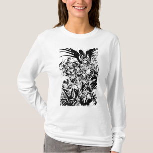 Camiseta Corpo preto da lanterna - preto e branco