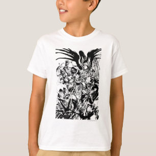 Camiseta Corpo preto da lanterna - preto e branco