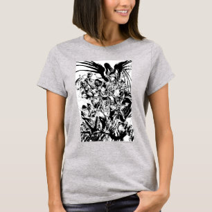 Camiseta Corpo preto da lanterna - preto e branco
