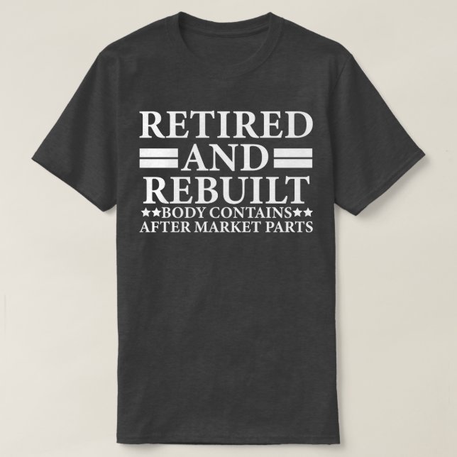 Camiseta corpo reformado e reconstruído contém após venda (Frente do Design)