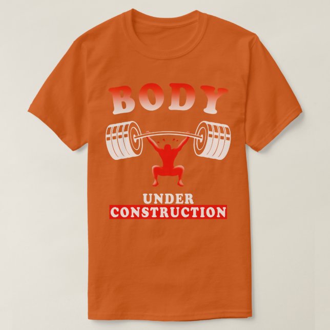 Camiseta Corpo Sob Cotação De Formação Em Construção (Frente do Design)
