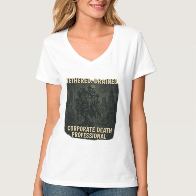 Camiseta Corporate Death Professional Zombie Office Life (Frente)