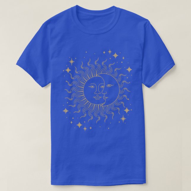 Camiseta Corpos Celestiais Boho Sun Astronomia da Lua (Frente do Design)