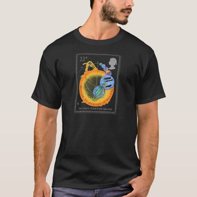 Camiseta Corpos do senhor Isaac Newton no movimento (Frente)