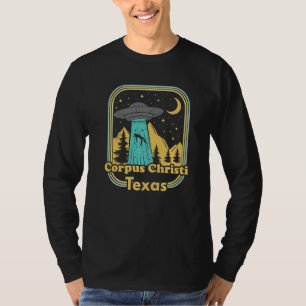 Camiseta Corpus Christi Texas Ovni Alienígena 80s Retro Org