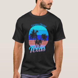 Camiseta Corpus Christi Texas Retro Palmeiras Tropicais Vac