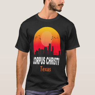 Camiseta Corpus Christi Texas Vintage Sunset Retro City Sta