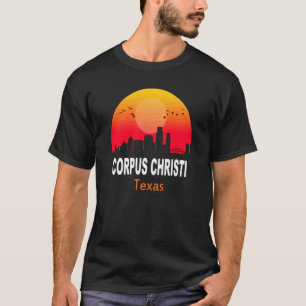 Camiseta Corpus Christi Texas Vintage Sunset Retro City Sta